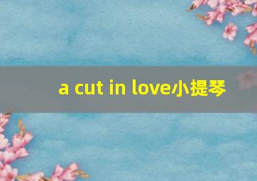 a cut in love小提琴